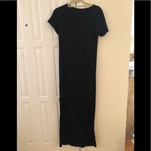 Black T-shirt maxi dress